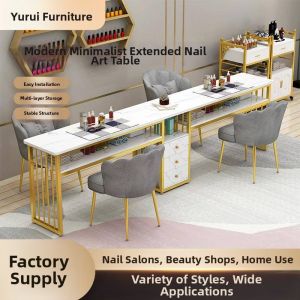 New Extended Modern Minimalist Trendy Japanese Style Multi-user Nail Desk