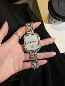 Luxurious Diamond Encrusted Metal Band for Apple Watch S11 Fashionable Elegant Womens Model Zhoujiang Digital Accessories