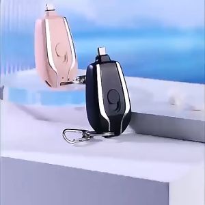 1200mAh Mini Keychain Power Bank Type-C Portable External Battery Charger for Huawei Xiaomi Phone Spare Battery Emergency Power