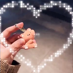 BECORATE Couple Magnetic Cute Bear Pendant Keychain Sweet Backpack Magnet Charms Keychain Car Keyring Best Friends Gifts