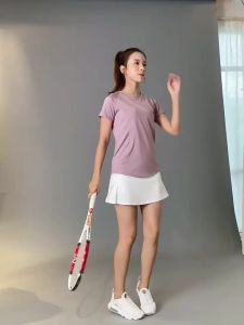 225Women Pleated Sports Tennis Skirts Golf Skirt Fitness Shorts High Waist Athletic Running Short Quick Dry Badminton Skort Pocket