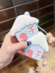 Baseus M3S Silicone Cartoon Earphone Protective Case Fun Chimney Small House Style Anti-fall Soft Shell TPU Craft Digital Accessories