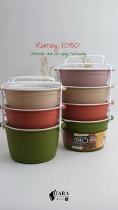 CJP Kiara - Rantang Yobo Kotak Makan Bentuk Rantang Plastik Susun 3 & 4 Ada Jingjing Bahan Food Grade 100% BPA Free