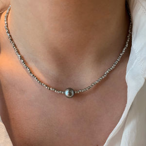 CAFFTI | Iridescence Pearl Single Piece Beaded Necklace Stacking