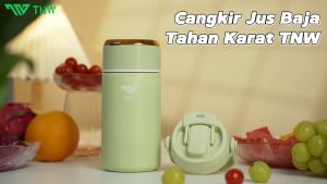 TNW KJ10 2 In 1 Juice Blender Portable Botol Stainless Steel Vacuum Insulated Thermos Tumbler Ice Crusher Mixer Mini Juicer