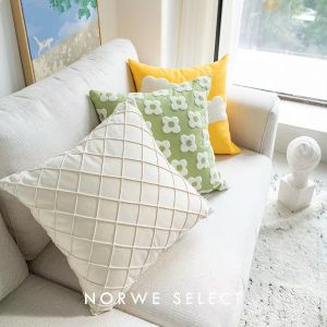 Cotton-Linen Embroidery Pillow Cover Farmhouse Style