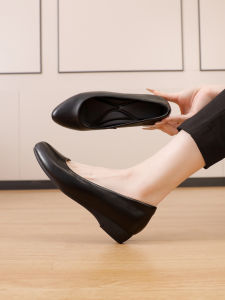 Commuting Business Formal Flat Low Heel Round Toe Black Womens Shoes