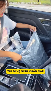 TÚI ĐI VỆ SINH DI ĐỘNG COMBO 2 TÚI 700ML | TÚI TIỂU KHẨN CẤP XE HƠI DU LỊCH XE KHÁCH MINI CHỐNG TRÀN GẤP GỌN