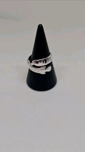 arowana lucky ring lucky charm adjustable ring silver 92.5 italy silver jewelry (TUNAY NA SILVER)