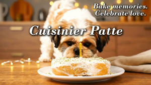Cuisinier Patte Dog Cake Mix Kit - Savory Chicken Liver | DIY Dog Cake | Dog Birthday Cake