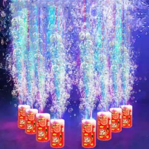 เครื่องเป่าฟองดอกไม้ไฟเลียน 2024 จีน แบบปีใหม่ ฟองอากาศไฟฟ้า พร้อมไฟดนตรี เหมาะสำหรับงานปาร์ตี้