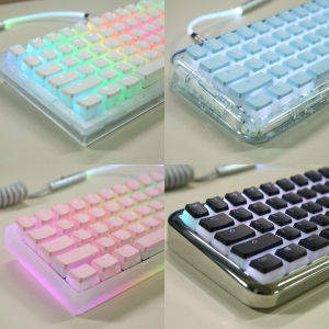ZIFRIEND Pudding KeyCap 130 Keys Customized PBT Material Mechanical Keyboard Transparent Key Cap