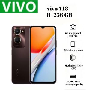 vivo | 2026 New Global Unlocked VIVO Y18 8+256GB 8GB Extended RAM 5000mAh Big Screen Budget Android Smartphone