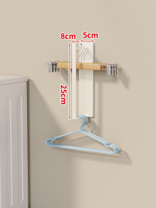 Magnetic Laundry Drying Rack Wall Mounted Multi-Functional Space Saver Organizer for Balcony And Washing Machine by Ti Ju