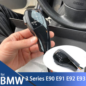 Carbon Fiber Black Silver LED Gear Shift Knob Automatic Gear Shifter Lever Handle for BMW 3 series E90 E91 E92 E93 M3 2004-2013