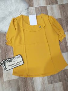 Áo cổ cách điệu tay bộ chất lụa lạnh(mango xịn)