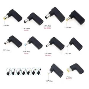 JCD | Đầu Nối Bộ Chuyển Đổi Nguồn Máy Tính Xách Tay Type-C Female Sang DC Đầu Cắm Khuỷu Tay Tương Thích Với Lenovo Asus HP Dell Acer - Phụ Kiện Sạc