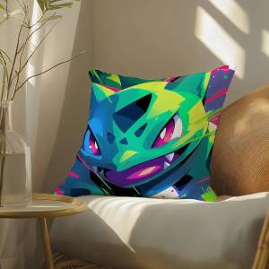 Bandai | Pokemon Ancient Pokemon Anime Plush Pillow Cover Soft Short Plush Cushion Cover For Sofa Bedroom Home Decor Gift