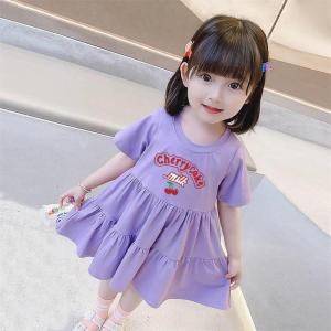 Pure Cotton Princess Dress for Girls Cartoon Design Summer New Style Fairy Skirt Childrens Clothing Casual Dresses for Kids