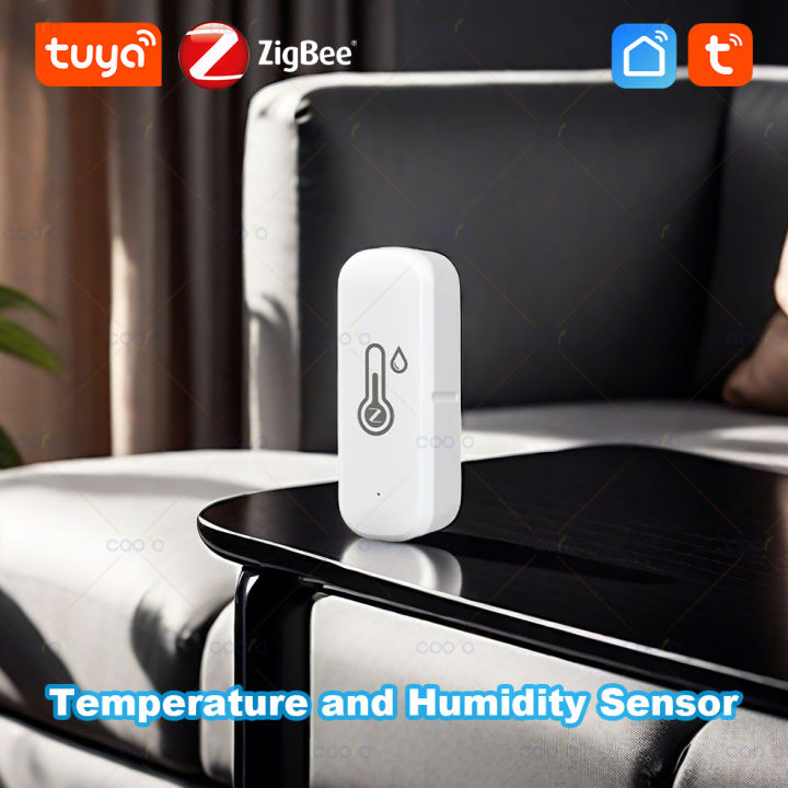 Tuya Zigbee Temperature Humidity Sensor Smart Home Indoor Thermometer ...