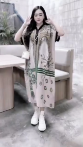 [DN11] Daster Rayon Motif Kekinian Kancing Depan ld 140 Busui Adem Murah