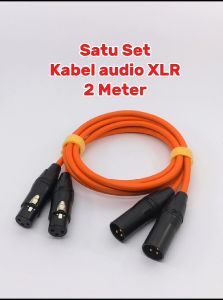 Terlaris Kabel Set Mixer Ke Power XLR Male XLR Female Kabel Orange Canare/Sinar PT Ewindo 2 Meter Termurah