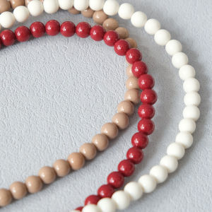 New Fashion Woman Bag Accessory Detachable Vintage Red Bead Chain Acrylic Bag Solid Cute Straps Women Handbag Shoulder Long Chains