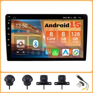 Android 15 Head Unit for Car With 360 Camera 8GB RAM+128G Android Player 9inch 8Core Car Radio Support Video Out