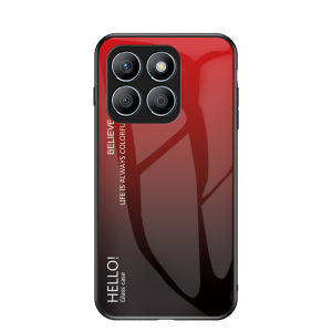 Applicable to Honor X8b Phone Case New Painted Glass Honor X8b Silicone Protective Cover Honor X8b All-Inclusive Drop-Resistant Ll-lx1 Internet Celebrity Niche Style LX3 Mens and Womens Honor X8b Shell LX2