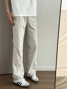 Slim Fit Casual Pants Mens Summer Thin Quick Dry American Workwear Trousers Sport Leisure Straight Leg Pants