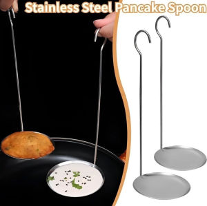 Feelife Japanese Snacks Frying Spoon Round Pancakes Mold Fried Shrimp Cakes Mold Meatball Spoon Stainless Steel Rosette Frying Spoon