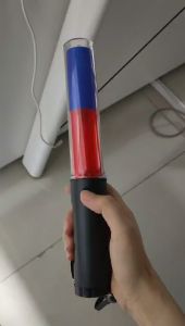 กระบองไฟจราจร26ซม. 4 in 1 ไฟกระพริบสีแดงและสีฟ้า ใช้ถ่าน AA 3 ก้อน Battery Powered Traffic Safety Flashlight