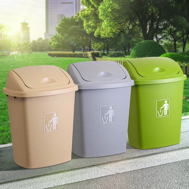 Extra Large Trash Can Plastic Outdoor Rubbish Bins Household Kitchen