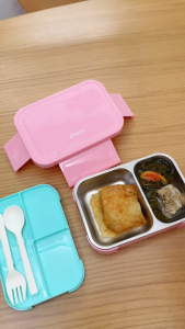 STEIN Lunch Box Stainless 304 Midi Natural - Kotak Makan Stainless 700ml Free Sendok Garpu