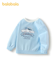 balabala Girls Long Sleeve Sweatshirt Simple Style Children Round Neck Top Spring Autumn New Fashion