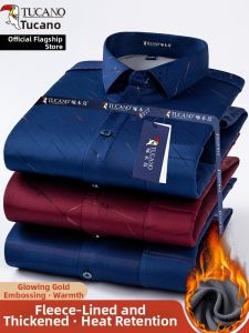 TUCANO | Warm Thermal Business Casual Shirt for Men Long Sleeve Winter