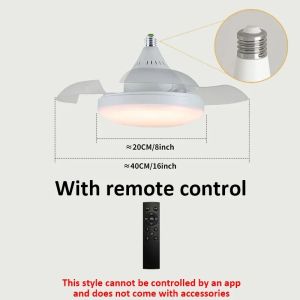 Modern Smart Led Ceiling Fans Crystal Acrylic Invisible Fan APP Remote Control Ceiling Fans with Light Bedroom Living Room