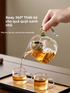 YIHUTEA | Bình Pha Trà Quả Quất Nhỏ Kính Dung Tích