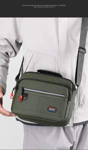 Mens and womens waterproof horizontal shoulder messenger bag wear-resistant fashion vertical small backpack business travel portable versatile leisure
