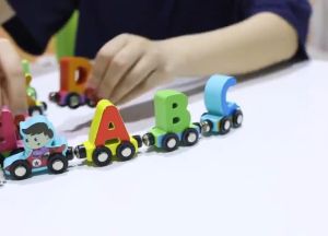Đoàn Tàu Nam Châm Bảng Chữ Cái Chữ Số Đồ Chơi Giáo Dục Bằng Gỗ