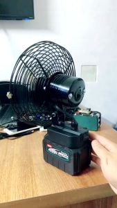 Quạt Tích Điện Pin 10 Cell Dùng Liên Tục 8H Quạt Pin Makita Để Bàn 2 Cấp Độ Gió Siêu Mát