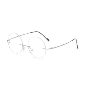 Chaoku | Ultra Light Titanium Round Rimless Customizable Glasses Frame