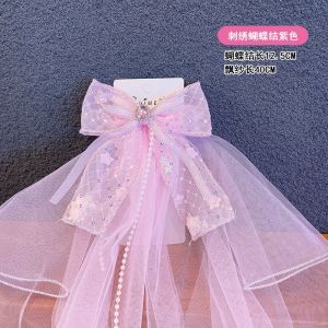 Phụ Kiện Tóc Công Chúa Elsa Tiệc Sinh Nhật Ngày Quốc Tế Thiếu Nhi Phụ Kiện Tóc Thắt Nút Bướm Cao Cấp Cho Bé Gái Phụ Kiện Tóc