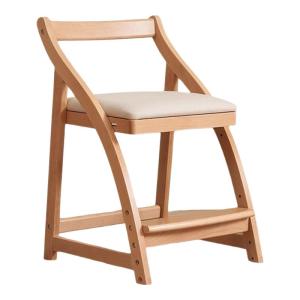 เก้าอี้เรียนแบบปรับระดับได้สำหรับเด็ก ทรงเรขาคณิต ไม้แข็ง อเนกประสงค์ ที่นั่งแบบปรับระดับได้ สไตล์ยุโรปเหนือ สำหรับบ้าน