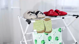 3 Layers Foldable Drying Rack Metal Clothes Drying Rack Easy Drying of all types of laundry Towel Pants Pillow Socks For Indoor / Outdoor Laundry Room