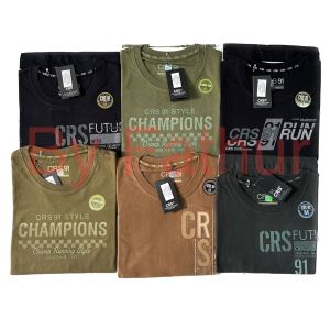 CRS 91 Kaos distro terbaru lengan pendek bahan tebal motif terbaru warna gelap