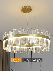 【Free gift】80CM Nordic Tri Color Chandelier For Living Room Pendant Ceiling Light Hanging Lamp Dining Drop Lights