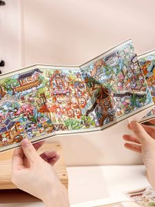 Large Size Scenic Stickers Easy to Fold Masterpiece Scroll Decoration High Difficulty Craft Paper Products