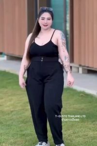 A22 กางเกงรุ่นใหม่++ใส่ทำงานเนื้อผ้าวูลเวฟ-มีกระดุมแต่งหน้าเหมาะสำหรับสาวอวบพลัสไซส์