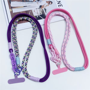 สายคล้องโทรศัพท์มือถือแบบยาว สายสะพายไหล่แบบถัก สำหรับผู้ชายและผู้หญิง เหมาะสำหรับการเดินทางกลางแจ้ง ป้องกันการสูญหาย สายคล้องแข็งแรง